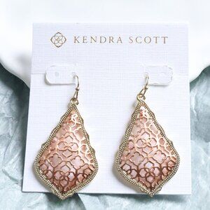 💕 Kendra Scott Addie Filigree Mix Earrings Rose Gold